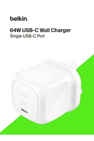 Belkin شاحن جداري سريع الشحن بقوة 65 واط مزود بمنفذ USB-C، وشاحن هاتف من النو...