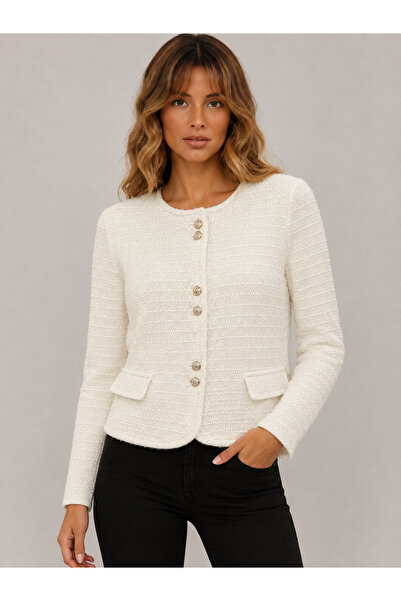 Okçu Triko Women's Buttoned Knitwear Cardigan 27K12301-16