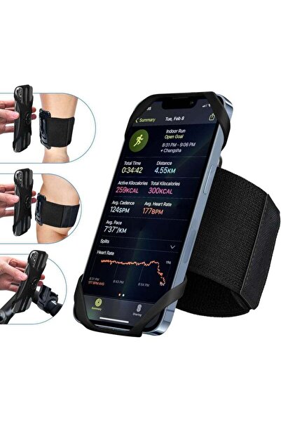 PYC 360° Rotatable Running Phone Armband, 3-in-1 Detachable Sports Holder for...
