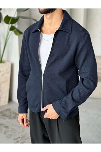 More Black Jakar Fabric Zippered Jacket