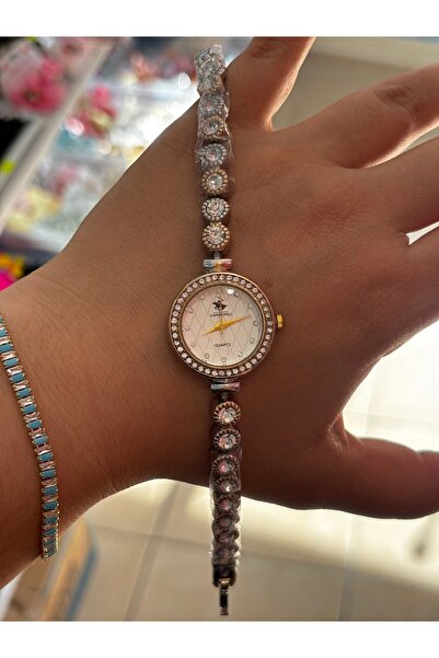 MODA Women's Zircon Stone Silver Color Steel Cord Wristwatch