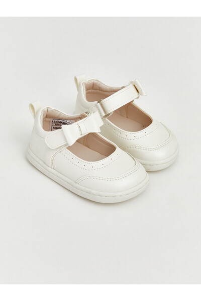 LC Waikiki Two Mt Shop Quality Lcw Steps White Leather Look Baby Girl First S...