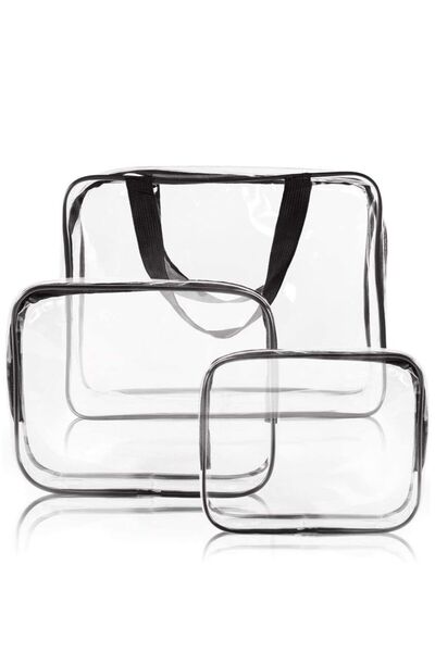 urevo 3-Piece Multi-Purpose Cosmetic Bag Makeup Organizer Bag Waterproof Clea...