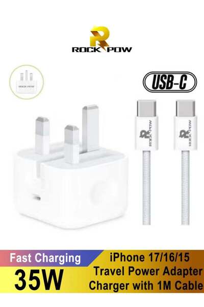 ROCK POW iPhone 20W Fast Charger | USB C Wall Fast Charger with USB C to Ligh...
