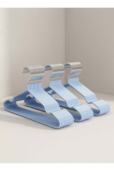 Generic 30-Piece Cloth Hangers Sturdy Non-Slip Flocking Cloth Hanger for Clot...