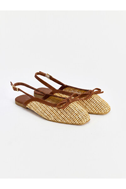 LC Waikiki Alita City Lcw Steps Beige Straw Women's Flat Shoes