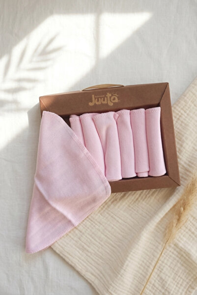 Babydonat 100% Cotton Pink Plain Baby Mouth Wipes Set - Set of 7 Soft Texture...