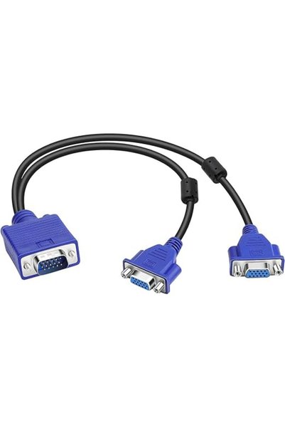 Generic كابل مقسم VGA عالي الدقة 1080 بكسل (كابل VGA Y) لكابل تحويل الفيديو ل...