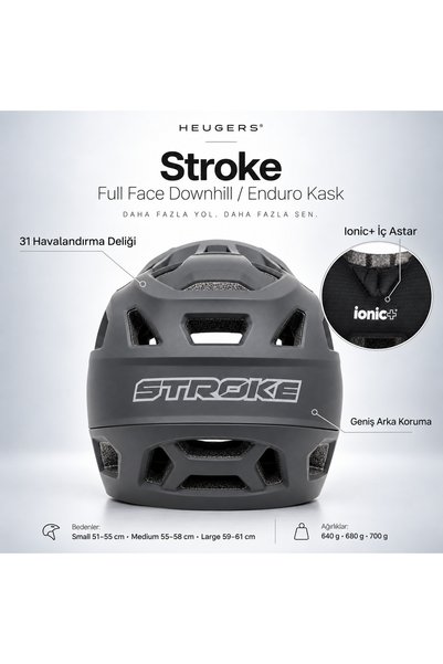 heugers Stroke Full Face Downhill ve Enduro Bisiklet Kaskı