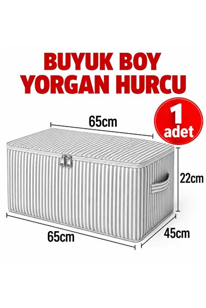 ESMANA LIVING 1 Adet Antrasit Çizgili Maxi Büyük Boy Yastık, Yorgan ve Döşek ...