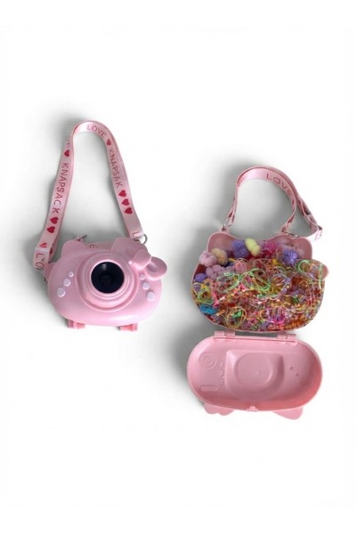 takitokadükkanım Sevimli Çocuk Çantası - Kamera Tasarımlı Pembe Kedi Figürlü ...