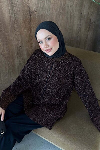 Hazamoda Sim Sakal Salaş Tunik Acı Kahve