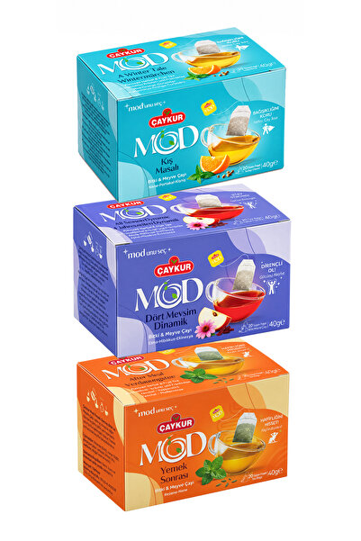 Çaykur Mod Winter Tale after Dinner and Four Seasons Cup of Tea Bag Package