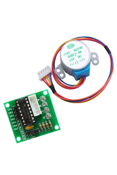 OEM Motor pas cu pas cu reductor, 12V, Cu sistem de control, ULN2003, Multicolor