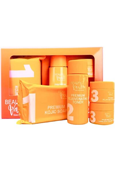 Beauty Vault Luxury Renewal Set – Kojic Soap, Renewing Toner, Tinted Sun Prot...