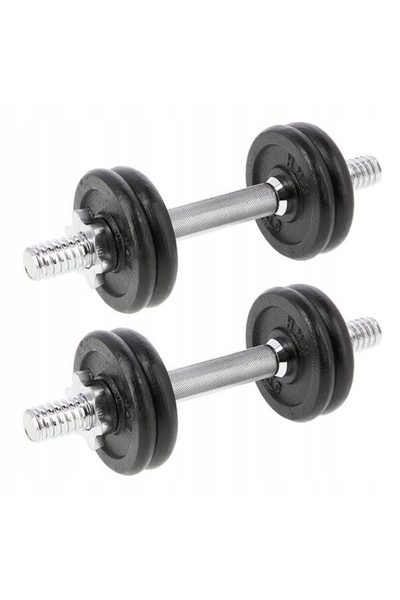 HMS Set de gantere 15kg, din fier, 2x7kg, reglabil, set complet.