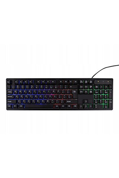 verk group Tastatură KR-6300 pentru gameri, cu iluminare LED, cu membrană, pe...