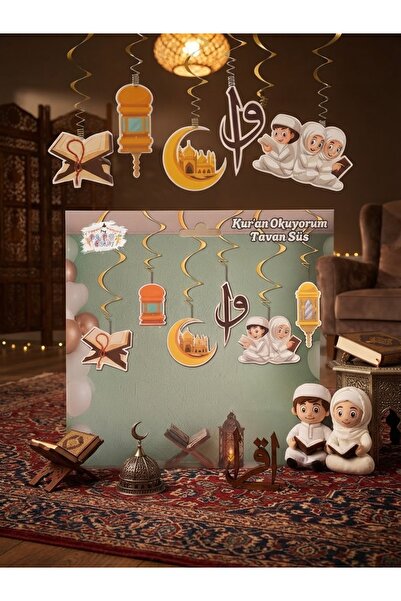 My Paper Craft Kur'an Okuyorum Tavan Süsü Seti (6 Parça)