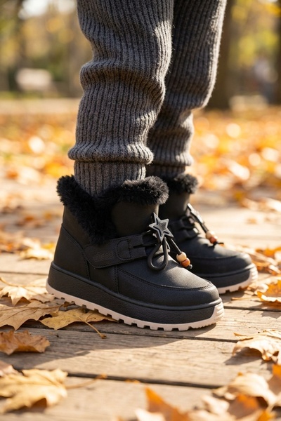 Vicco Furry Velcro Orthopedic Girls' Winter Boots