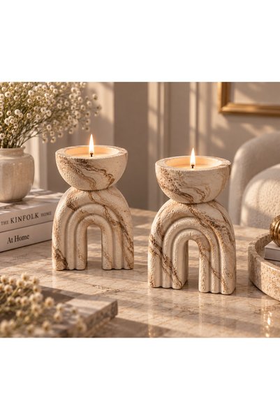 By Şirin Candle Tealight Mumluk 2 li