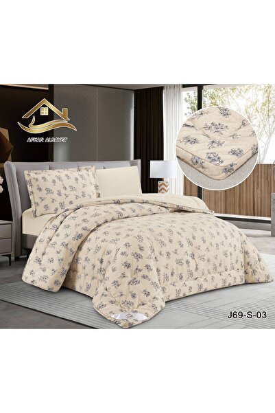 Afkar Albayet Summer Cotton Etheric Sheet 4 Pieces and a Half - Quilted and E...