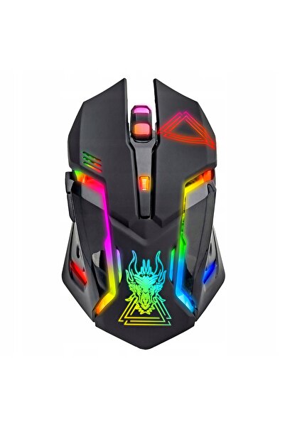 Appio Mouse de gaming retroiluminat wireless pentru computer și laptop, Bluet...
