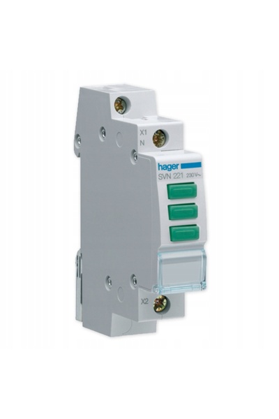 hager Lampă de semnalizare, 230V AC, 3 x LED verde SVN221