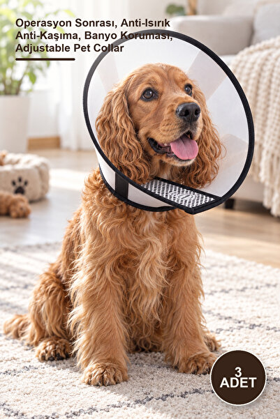 Yenilig 3 Pieces Adjustable Protective Collar – Post-Operation, Anti-Bite Ant...