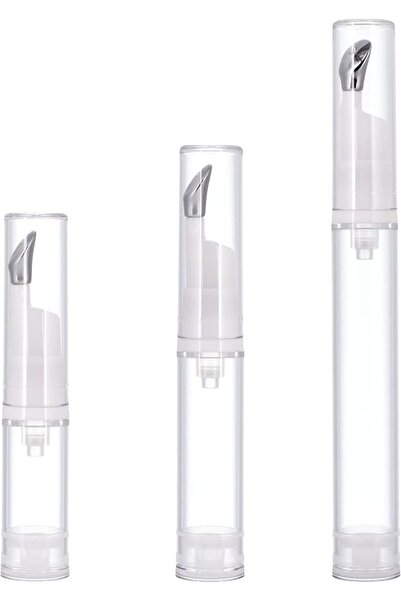 Bukela Airless Pump Travel Bottles for Eye Gel Cream Container Flat Applicato...