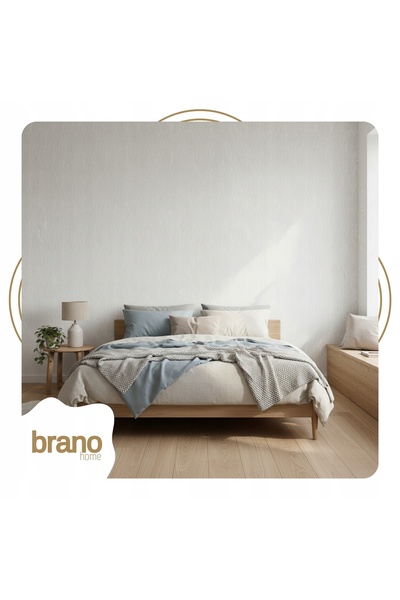 Brano Tapet decorativ autoadeziv 3D texturat din spumă albă, 2,8 m