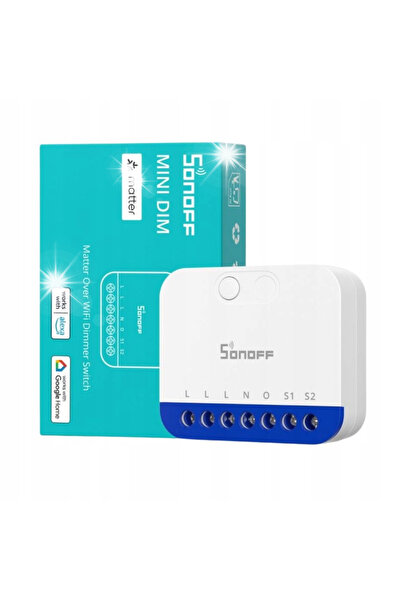 Sonoff MINI-DIM Matter WiFi Dimmer LED Inteligent 400W 200VA Alb