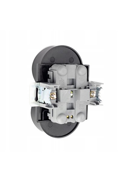 Appio 3x Priză electrică neagră cu contacte duble, cu pini, FI60, din sticlă