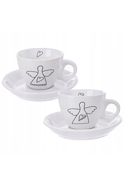 ARTEMİSPAK Set complet de 2 căni de espresso Angel pentru cadou