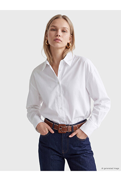 LC Waikiki Two Mt Shop Quality Lcw Vision White 100% Cotton Women's Shirt