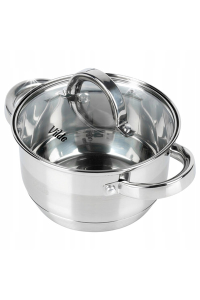 ARTEMİSPAK Oală tradițională din oțel inoxidabil de 16 cm, 1,5 L, cu capac, p...
