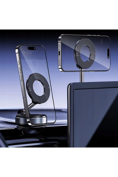 4TechGoods Suport de telefon rotativ cu ventuză, magnetic, puternic, negru, u...
