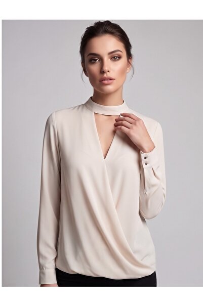 Herry Kadın Premium Kalite Şifon Tunik Tiril Tiril Dökümlü bluz