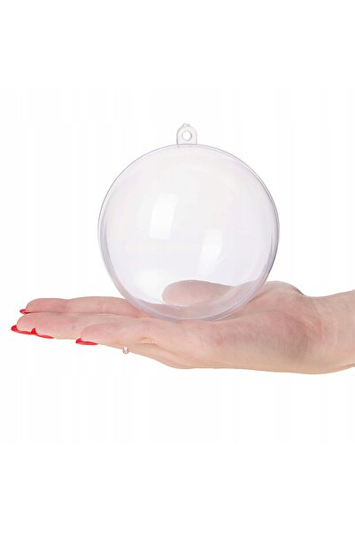Springos 18x Bile Bombka din plastic acrilic transparent, interconectabile, 10cm