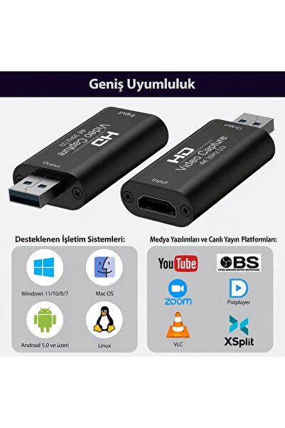 POPKONSOL Full Hd 1080P HDMI Video Capture Card Youtube Twitch Tiktok Live Streaming Game Video Recording Device