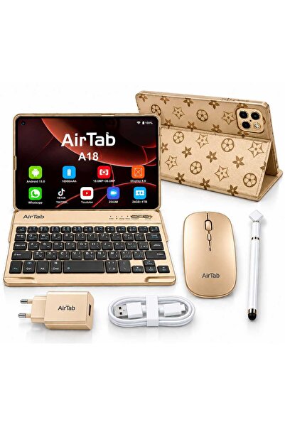 AİRTAB A18 8 Inch 5g Fhd Screen 24Gb Ram 1Tb Storage Android 15 Tablet Pc 100...