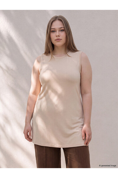 LC Waikiki Two Mt Shop Quality Lcw Curve Beige Combed Cotton Plain Standard &...