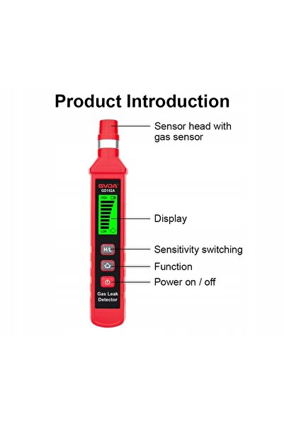 NO BRAND GVDA GD152A Detector de gaze combustibile tip pană