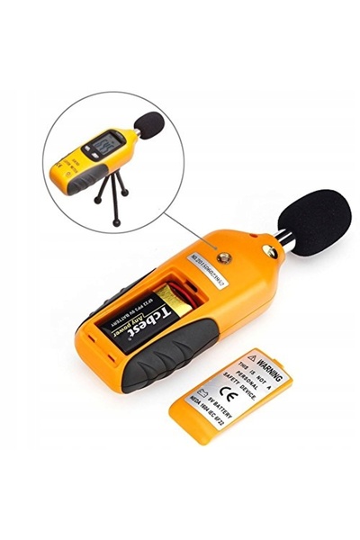 NO BRAND Cadrim HT-80A Sonometru Digital Portabil cu Ecran LCD Galben, Contor...