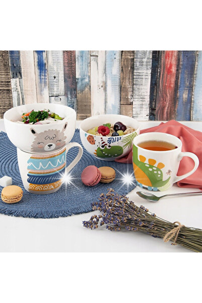 NO BRAND Set pentru copii: pahar, farfurioară, castron – set cadou