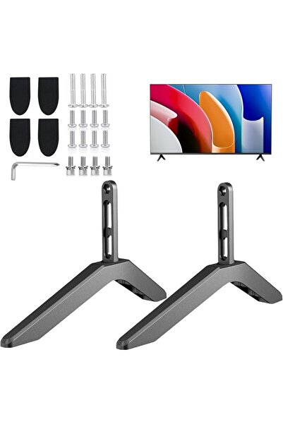 TERRIFI أرجل حامل تلفزيون عالمي، قواعد معدنية مع براغي لشاشات LCD و LED والبل...