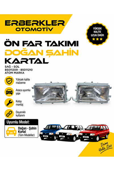 ERBERKLER Tofaş Doğan Slx-kartal-şahin Komple Ön Far Takımı Sağ-sol 85011209-...