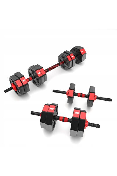 HMS Set de gantere și bară reglabile de 15 kg pentru exerciții