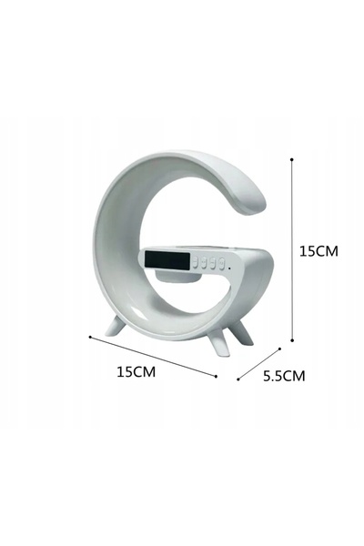 NO BRAND Lumină LED RGB, Boxă Bluetooth, Radio FM, Încărcător inductiv de birou