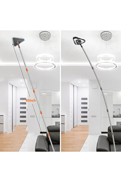 NO BRAND Mop triunghiular cu extractor plat rotativ la 360 de grade, 3 inserții