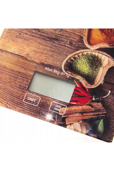 ARTEMİSPAK Cântar de bucătărie electronic din sticlă, plat, de 5 kg, de preci...